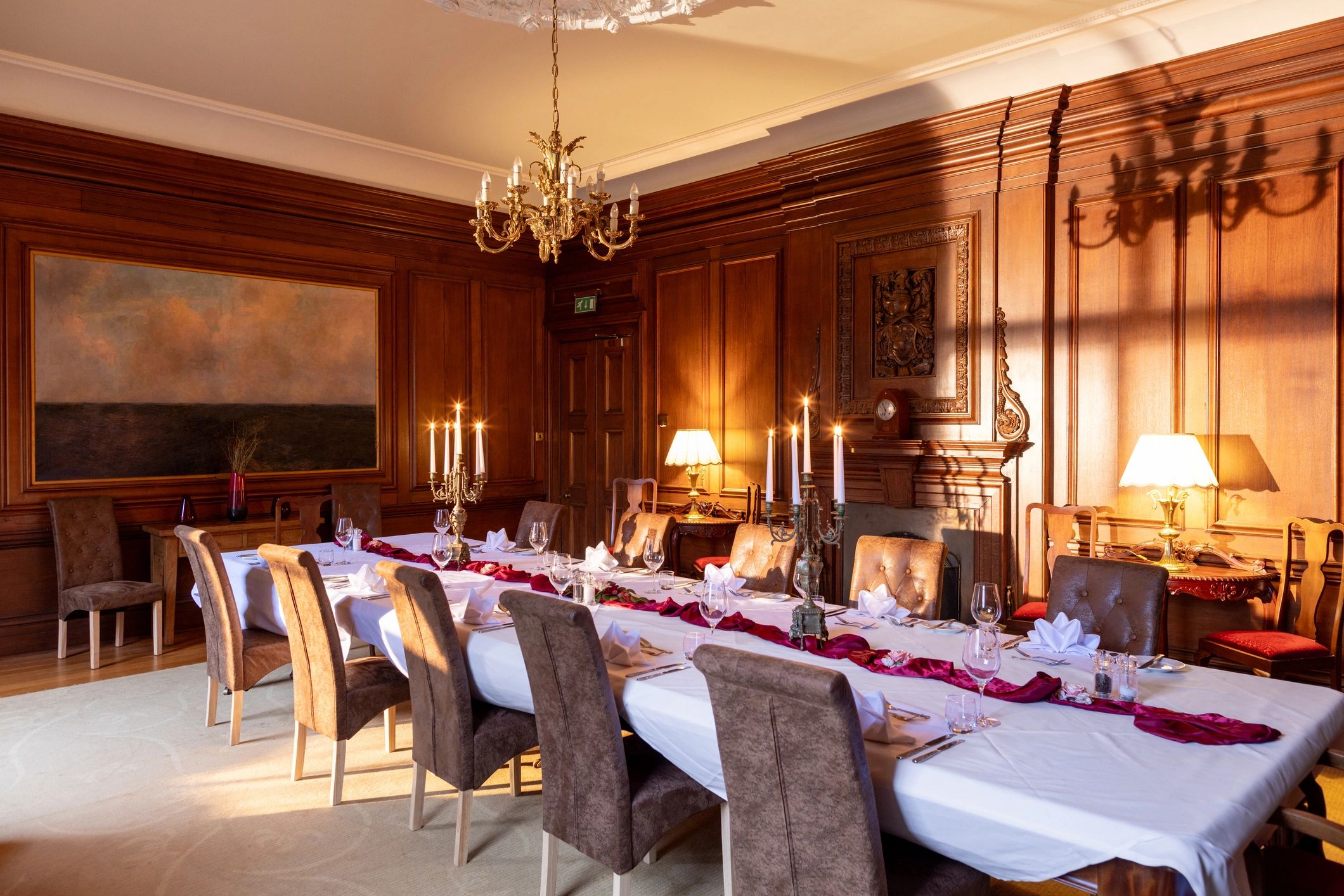 Elegant fine dining table setting